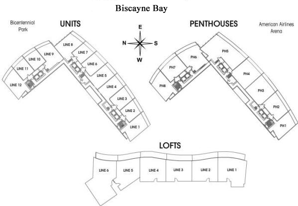 Marina Blue Miami Condos Master Floor Plans